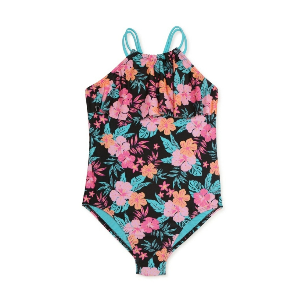 One piece swimsuit girls size M 7-8 . NWT .